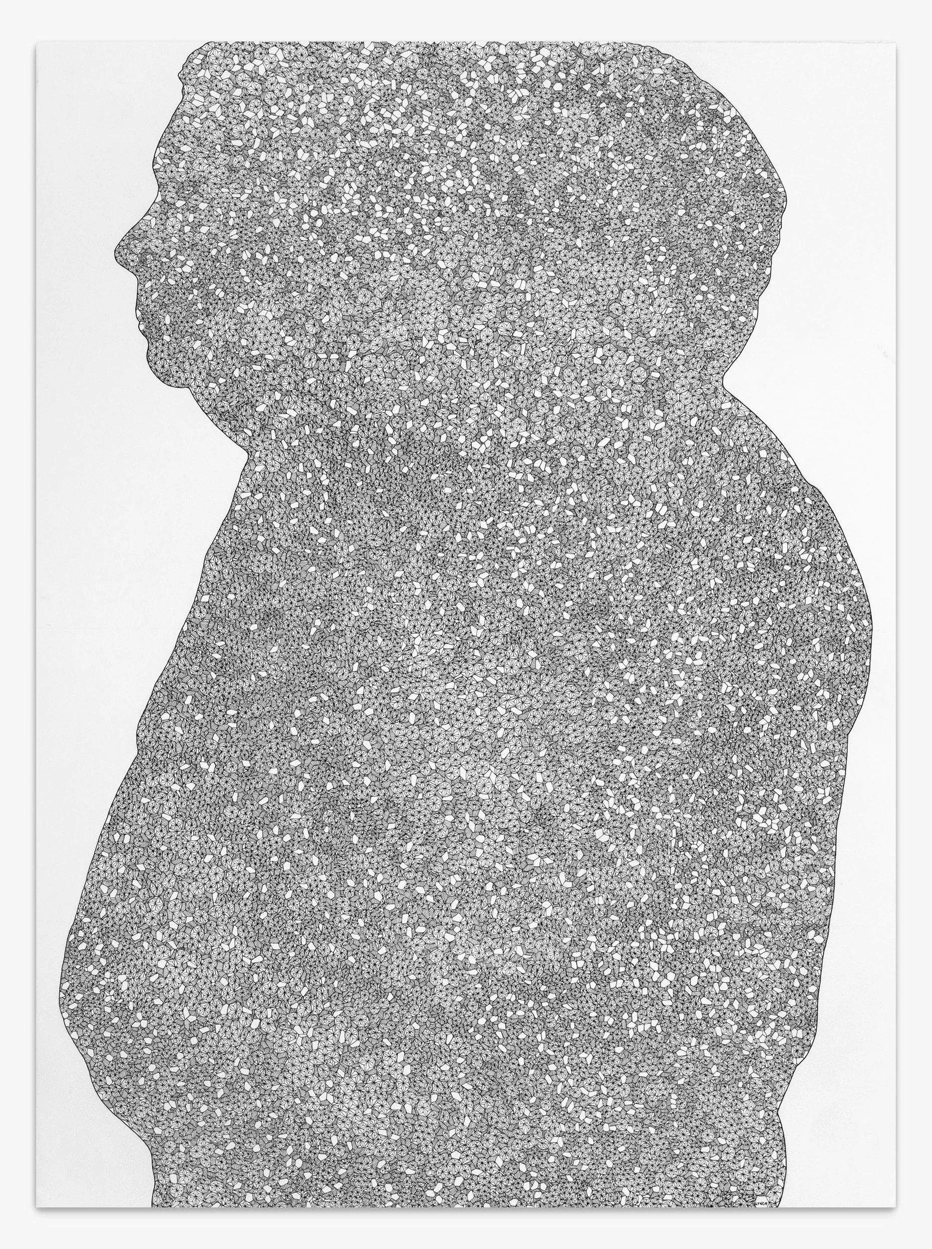  Divided Man Drawing #3  
30 x 22 inches 
Ink on paper 
2016