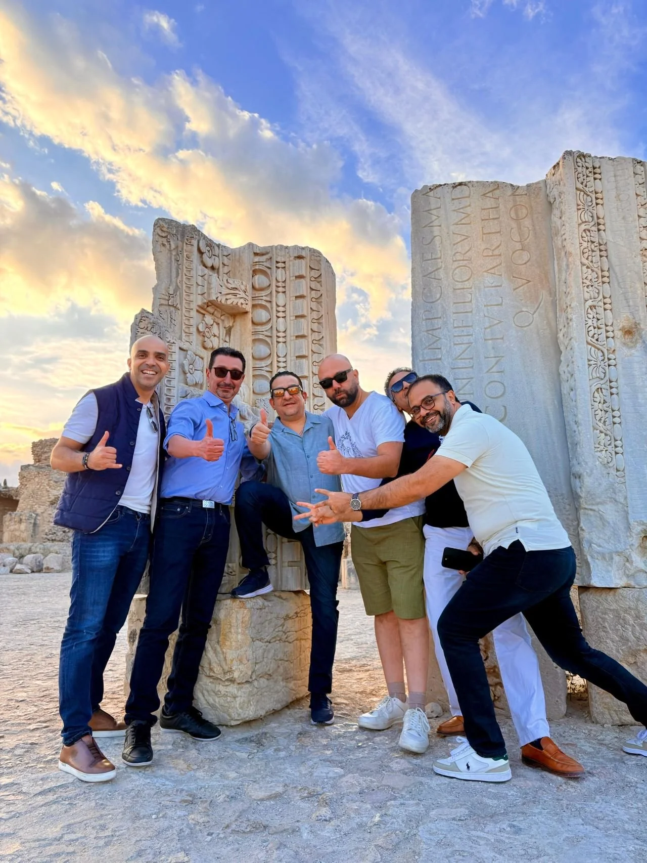 Dr. Ahmed Kamel and colleagues during the  4th TIRA conference in Tunisia, Nov. 2025 at a historic site—celebrating recognition for representing SAFIRE, exchanging ideas, and strengthening collaborations across Africa.