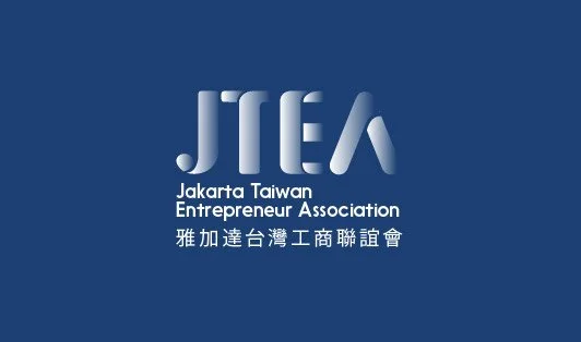 Logo of Jakarta Taiwan Entrepreneur Association with text in English and Chinese.