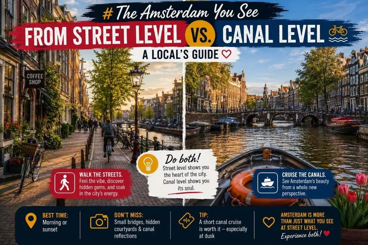 The Amsterdam You See From Street Level vs. Canal Level 🚲🌊 | A Local's Guide