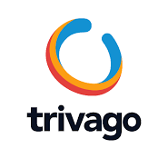 Trivago logo with a colorful circular icon above the brand name