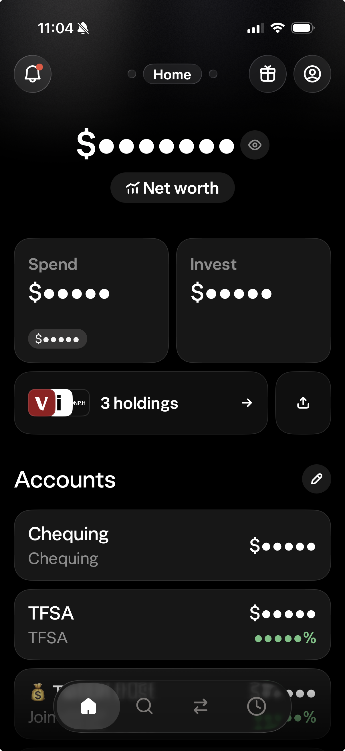 Wealthsimple App Portfolio Screen