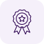 Purple ribbon award medal icon