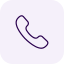 Icon of a purple telephone receiver.