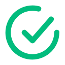 Green checkmark inside a circle