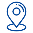 Icon of a map pin or location marker