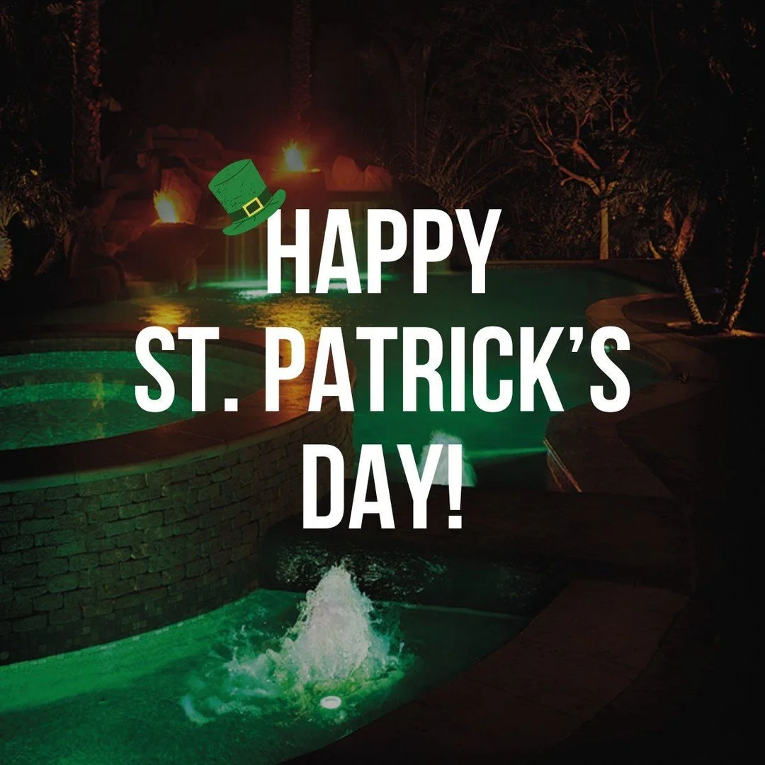 Lucky you &mdash; pool season is closer than you think. 🍀

Keep the green in your d&eacute;cor, not in your water (unless it's your pool lights). 😉