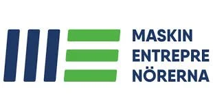 Logotyp för Maskin Entreprenörerna där Falkdahl är medlemmar