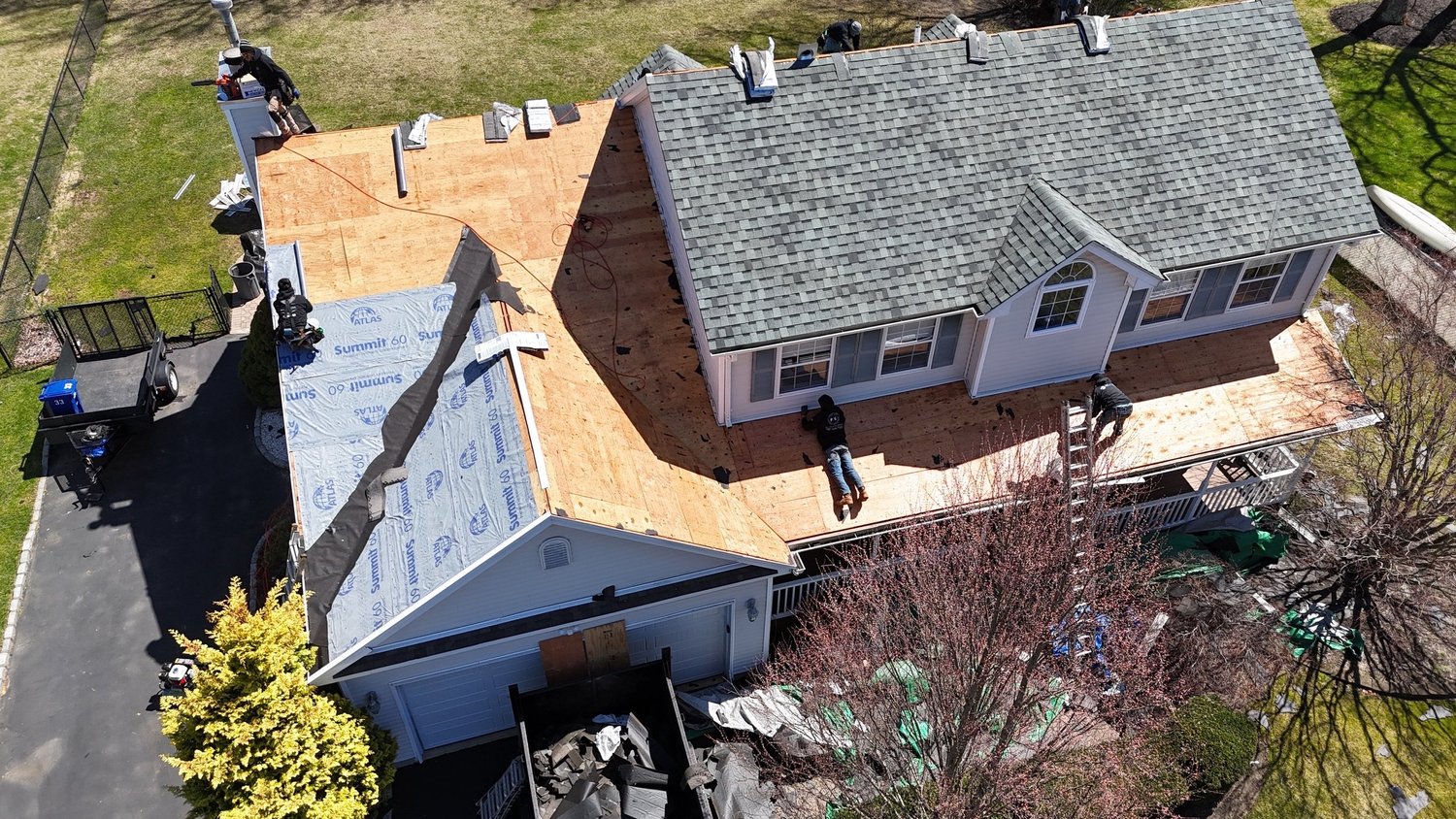 Completed Checkmate roofing project on a Long Island home