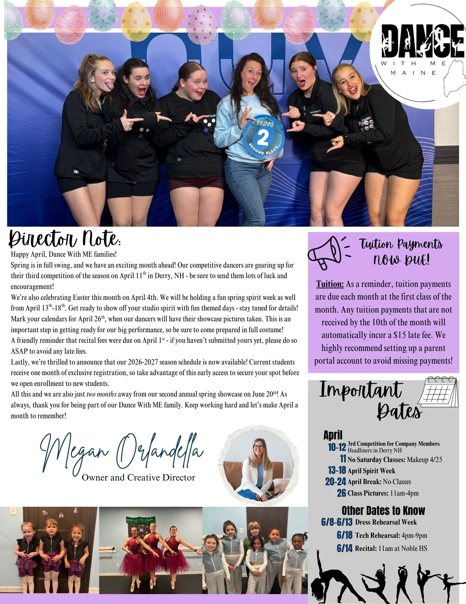 Dance With ME April Newsletter 2026