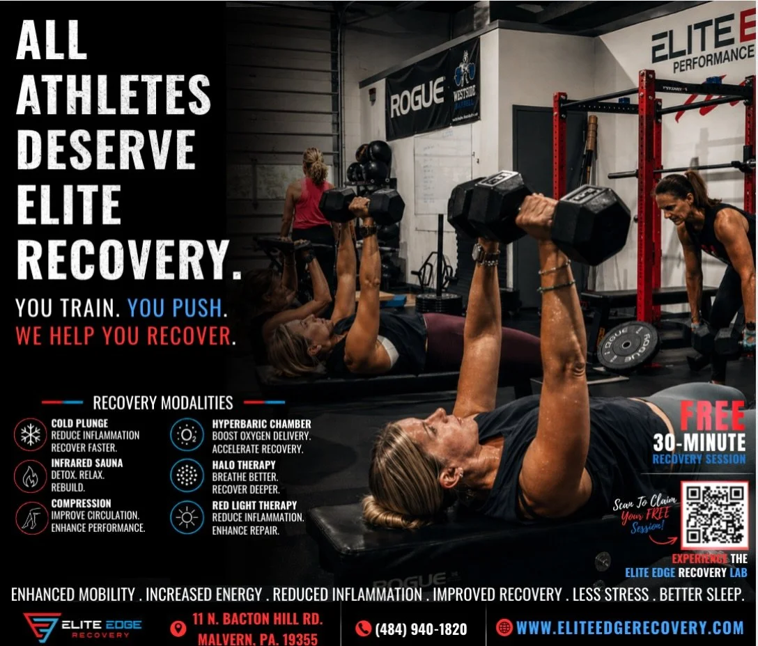 The workout is only part of the process. 

You don&rsquo;t get better by training harder alone. 

You get better by putting in the work and giving your body the recovery it needs to come back stronger. 

That&rsquo;s why Elite Edge Recovery exists. 

