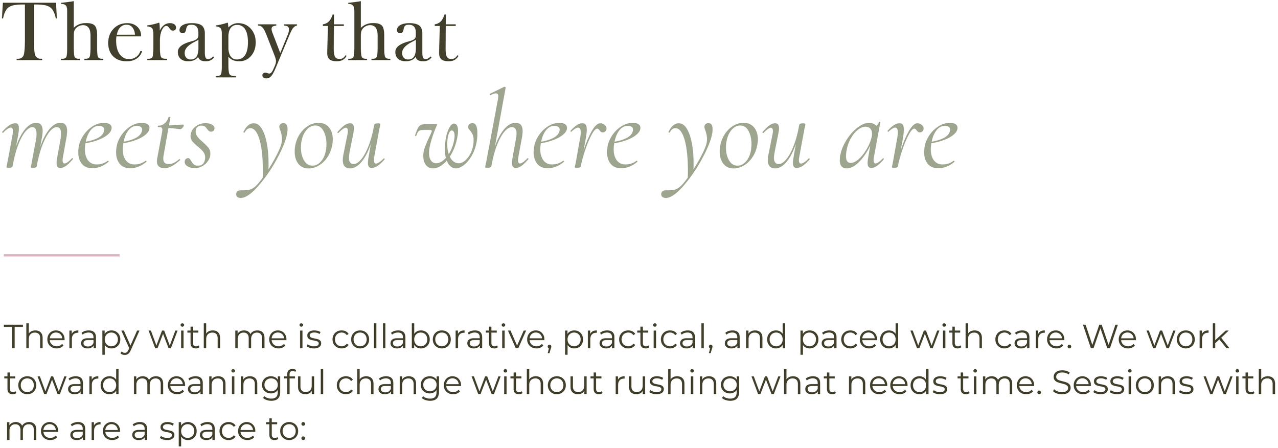 Collaborative and practical psychological therapy tailored to each individual, providing a supportive space to work towards meaningful change at a comfortable pace.