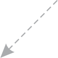 A dashed diagonal arrow pointing downward to the left.