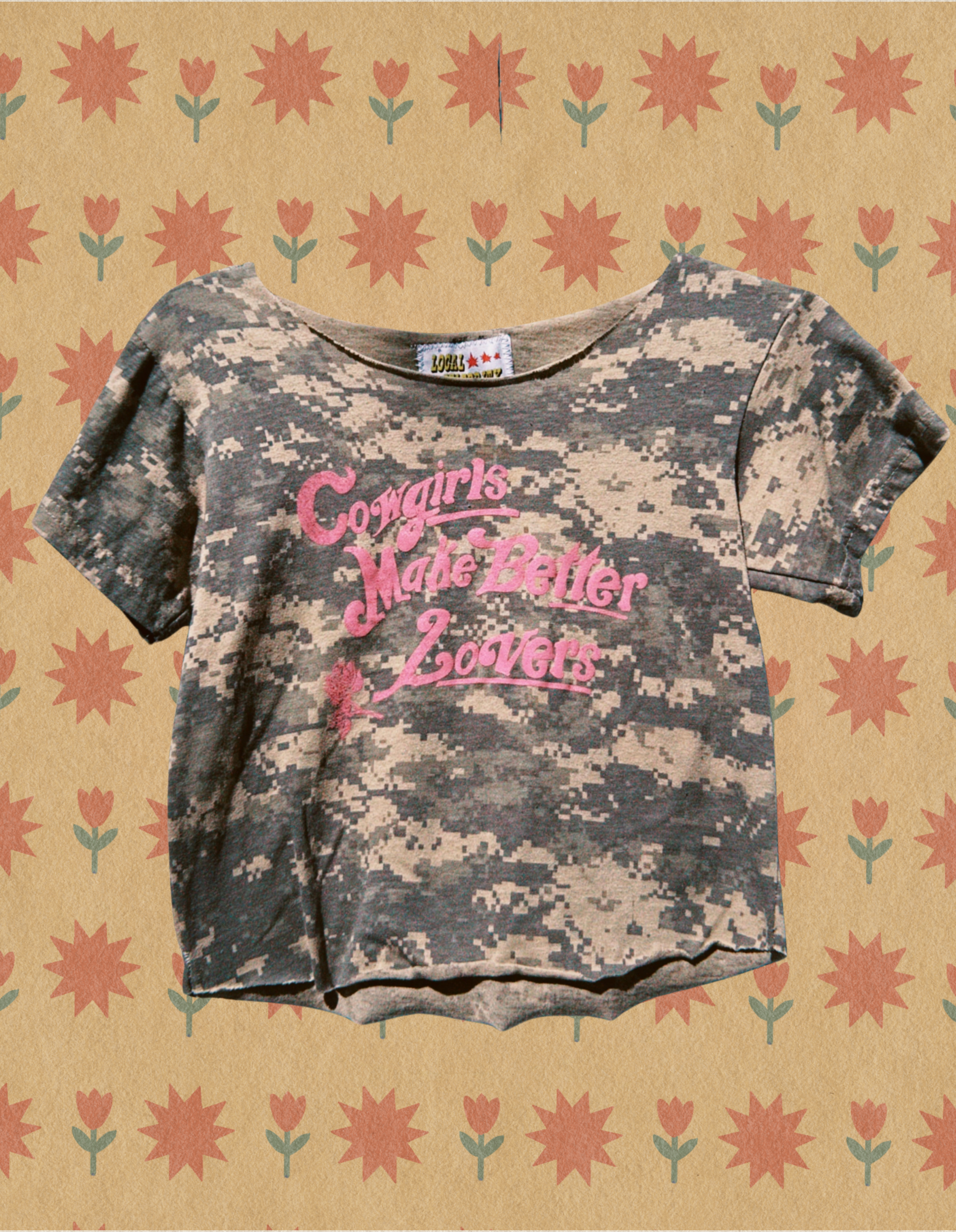 Cowgirls Make Better Lovers Camo Cropped Tee