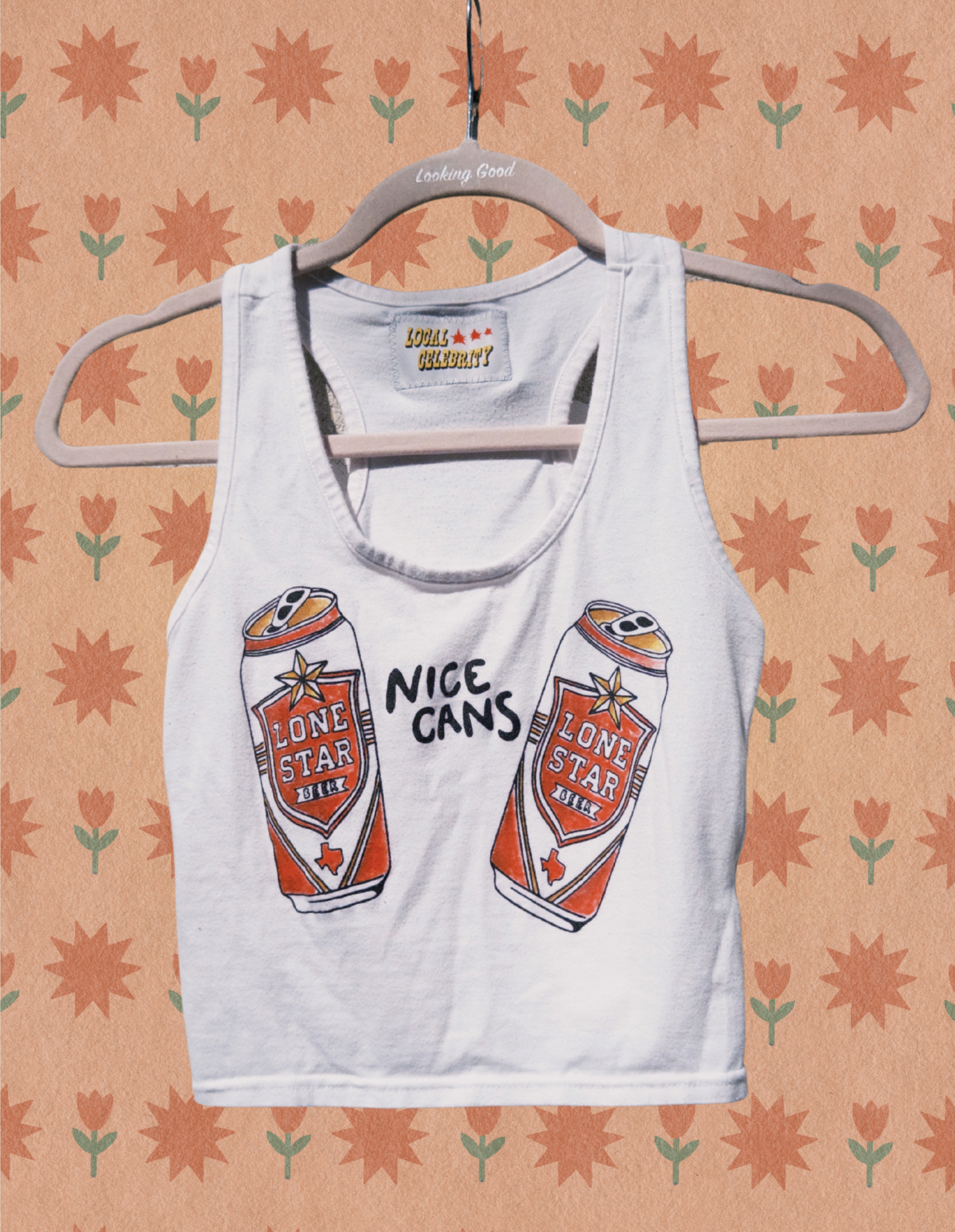 Nice Cans White Cropped Tank