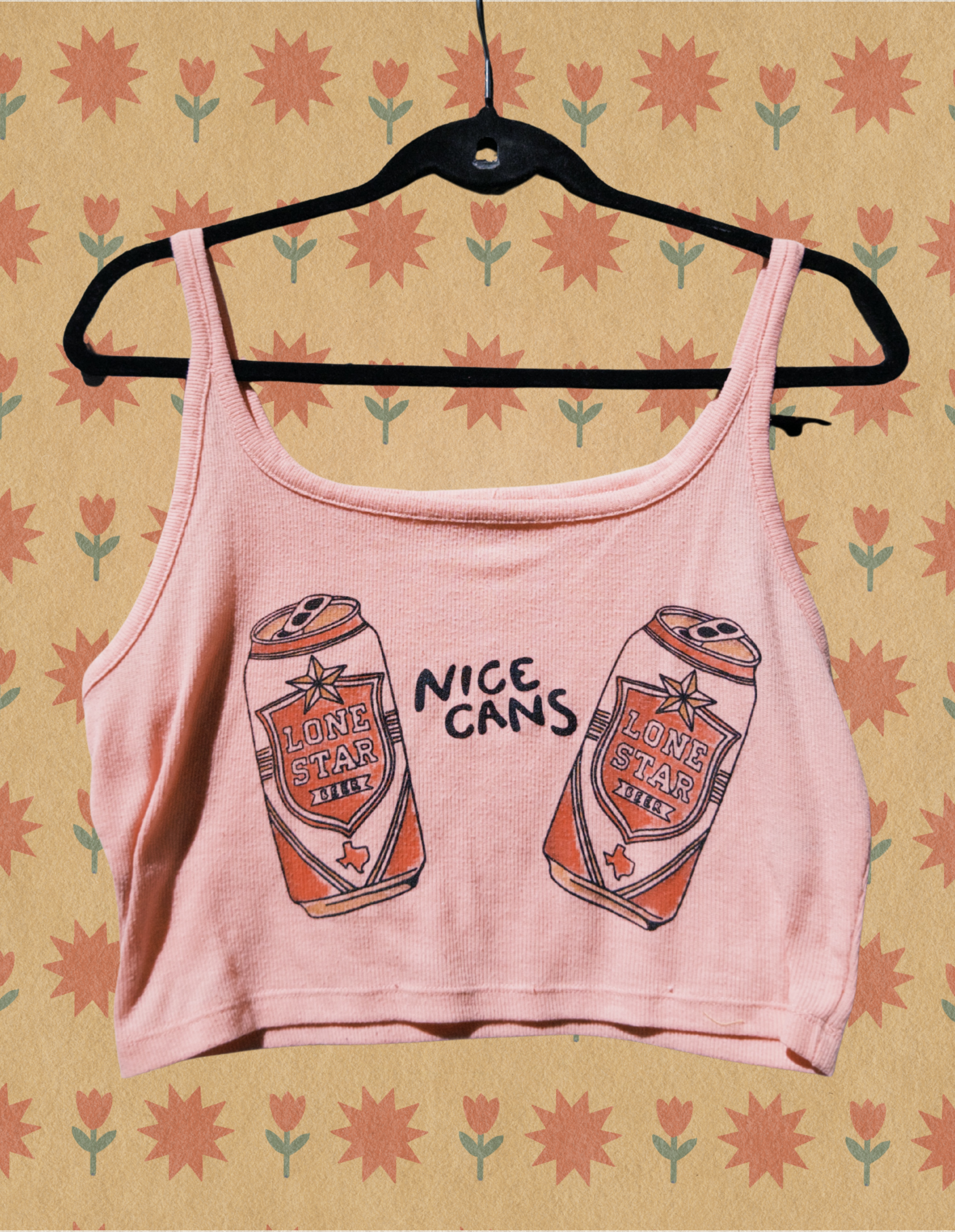 Nice Cans Pink Cropped Tank