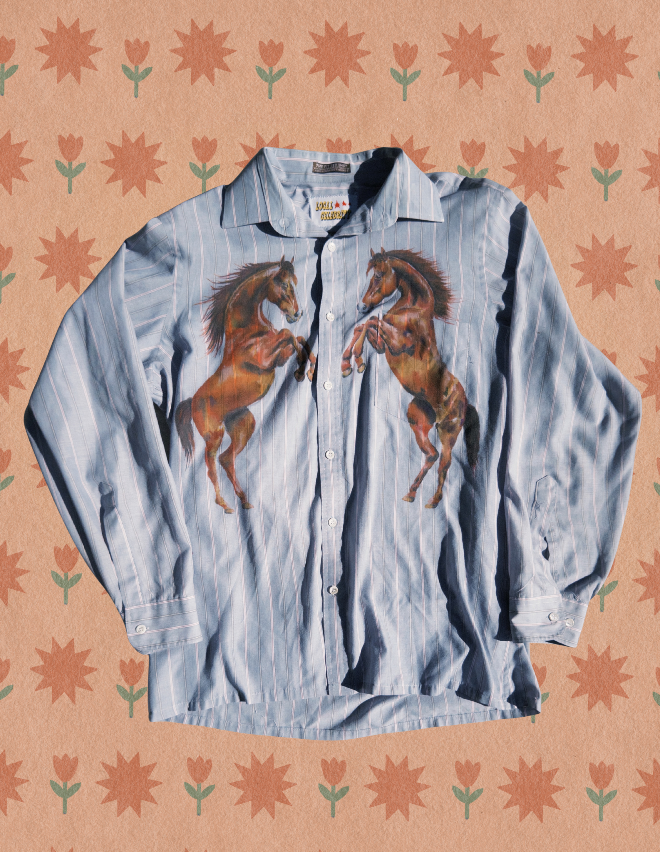 Long Sleeve Horse Button-Up
