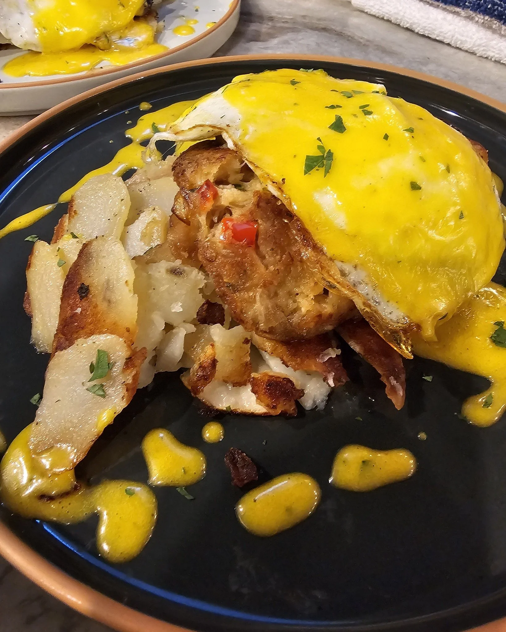 If you're feeling hungry this morning, stop by for the Crab Cake Benny!! We are open Tuesday - Sunday 7 am to 3pm.