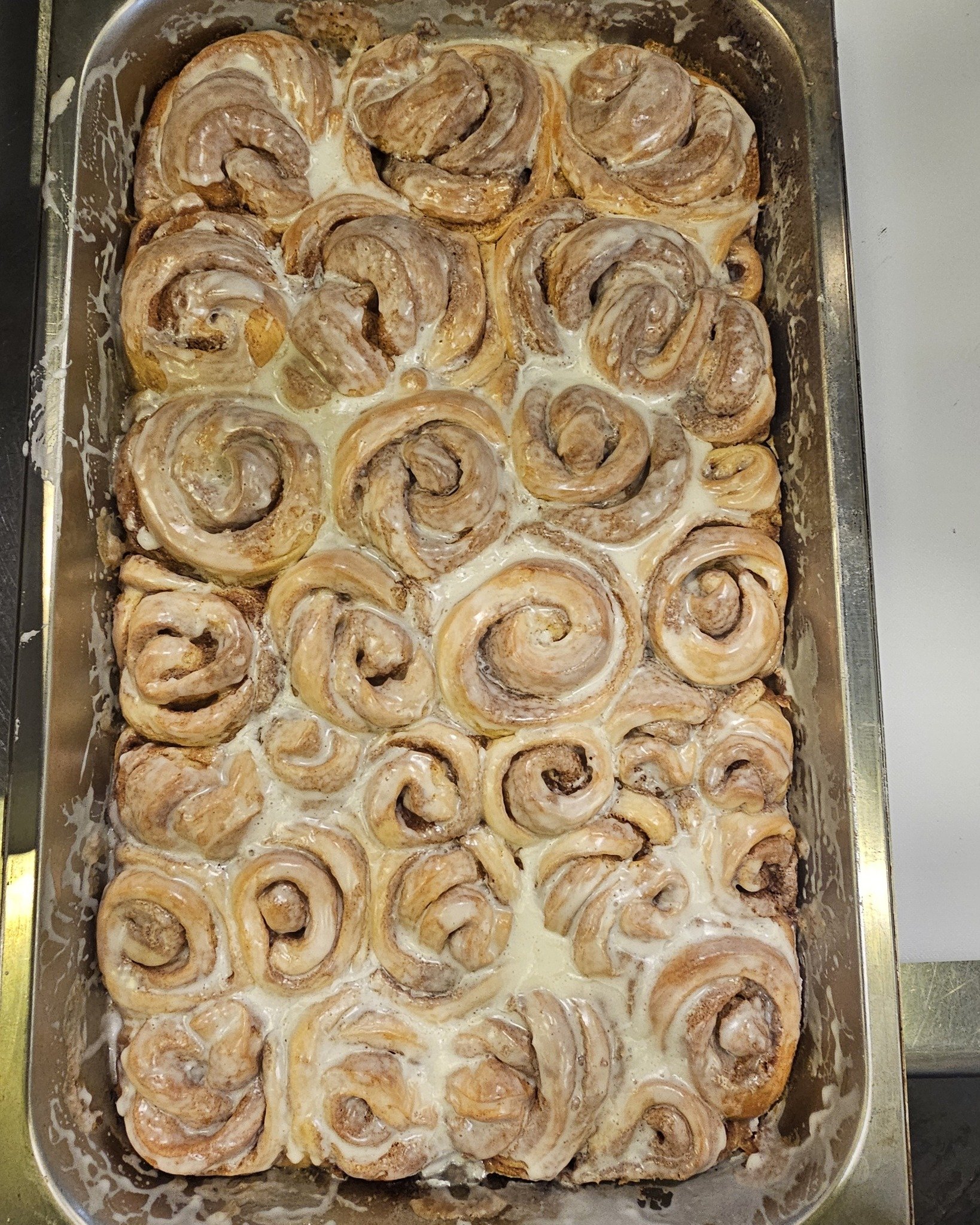 Hi, next week we will start pre-orders for cinnamon rolls, $36.00 for a half pan, and zucchini bread, $17.00 a loaf! If you are interested, please call the store. Please limit orders to just half pans and single loaves for now.