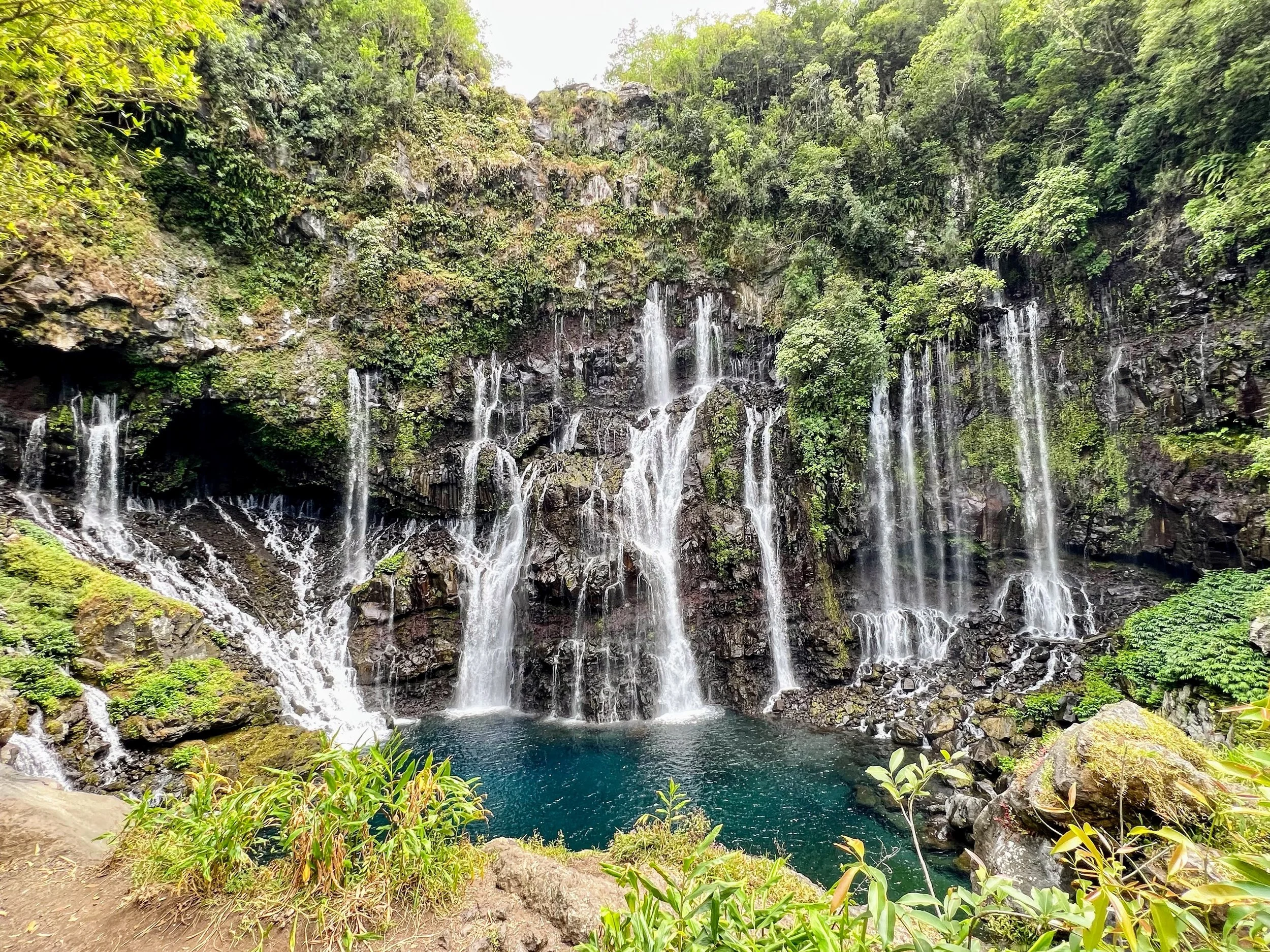 Some of the many stunning waterfalls in the island of Réunion, France. November 2022.
