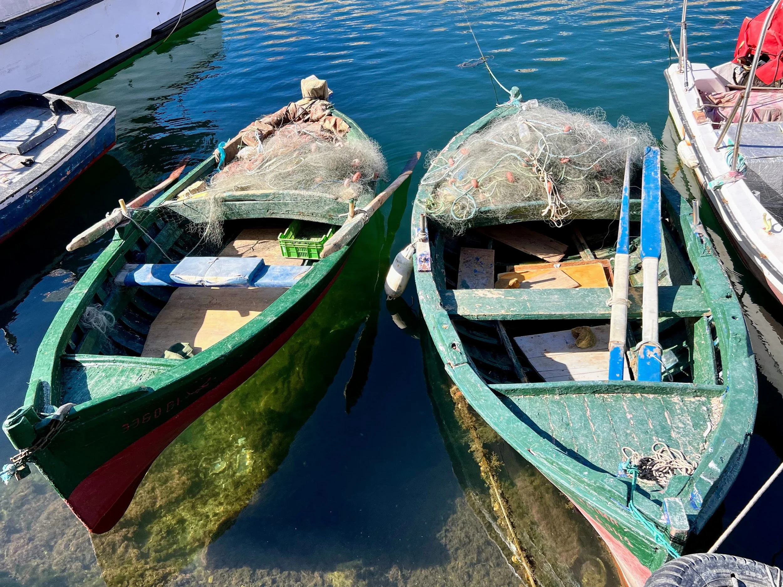 Fishing boats at the port in Bizerte, Tunisia. This port has been important for over 3,000 years. September 2024. 