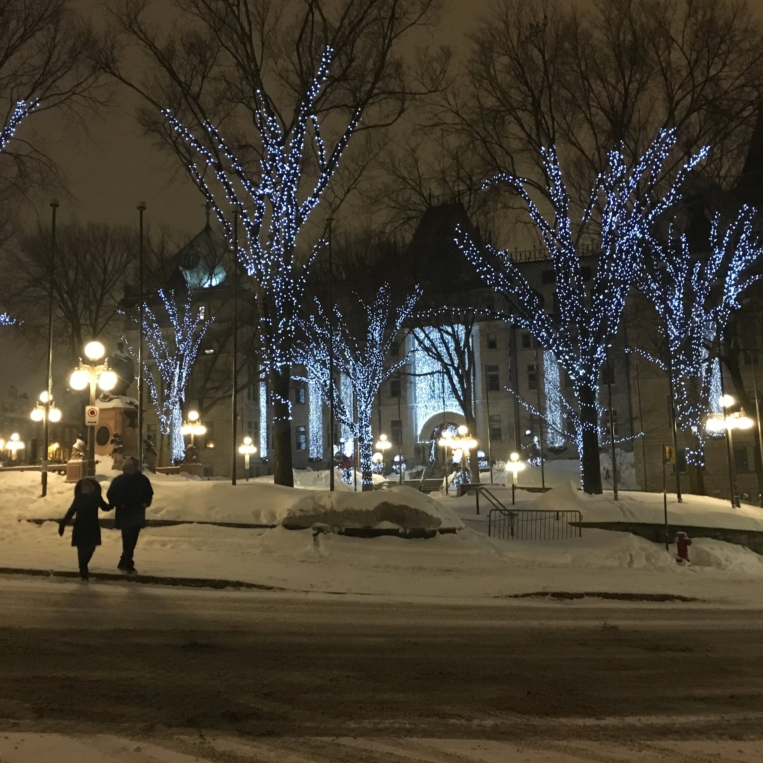 A snowy evening in Québec City. January 2018.