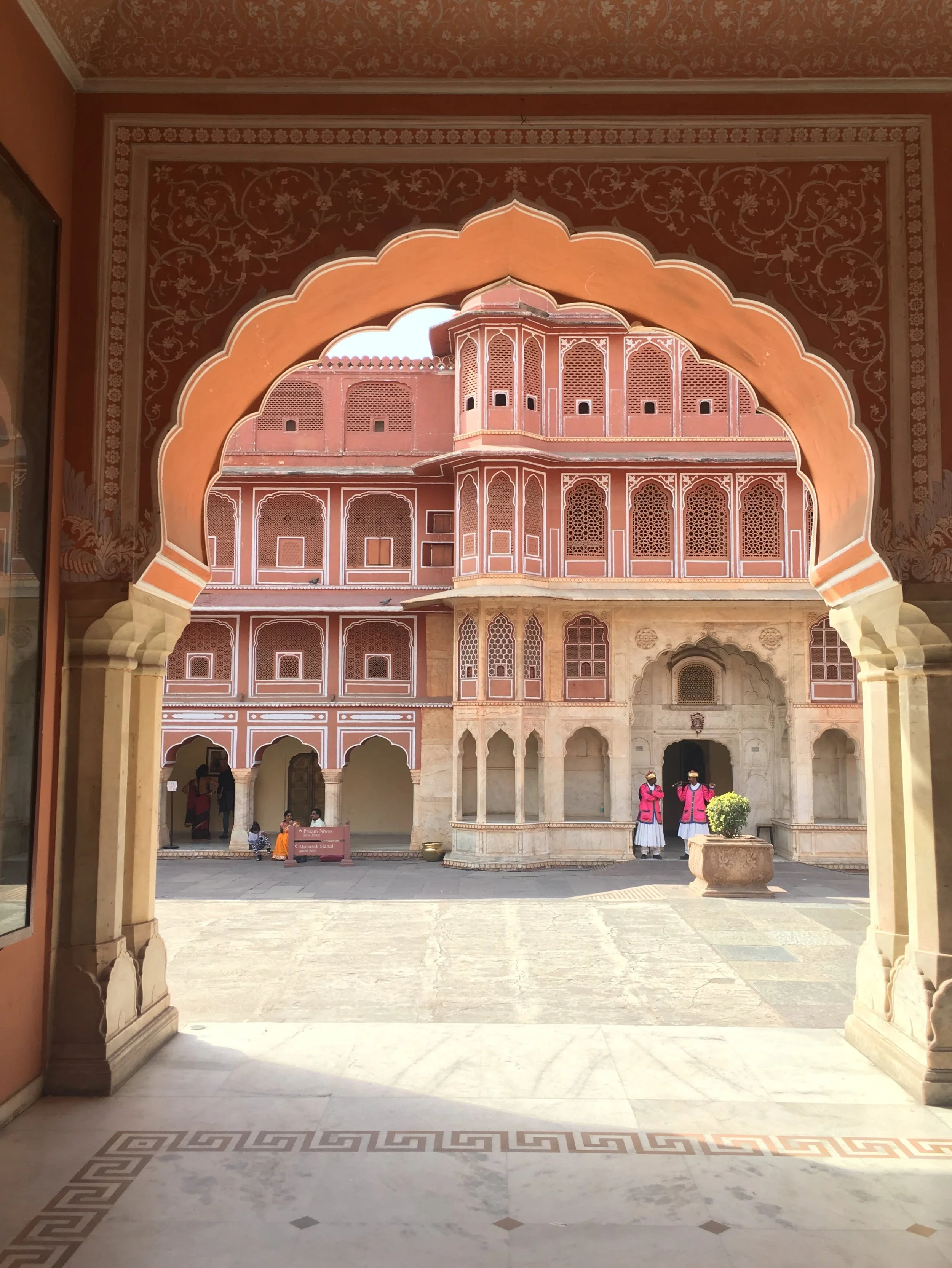 I love the colors of the Chandra Mahal in Jaipur, India. February 2018.