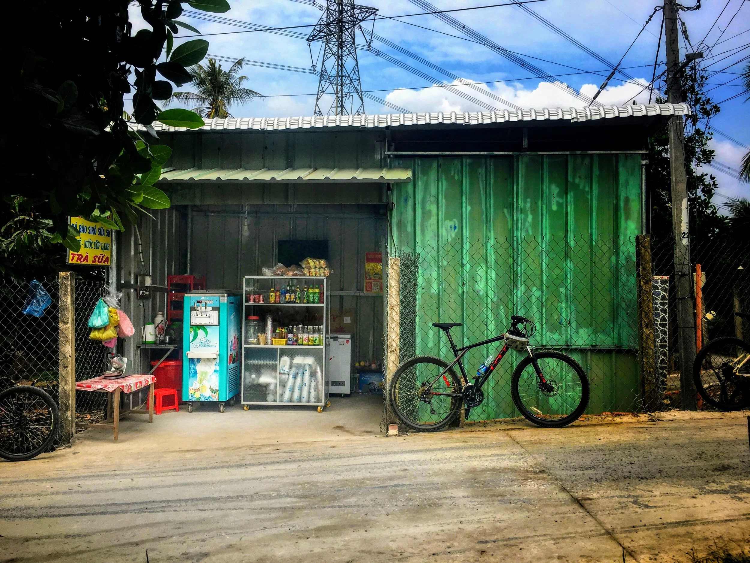 We stopped here for taro ice cream on a 2 day cycling trip along the Mekong River in Vietnam. I think I had 2 ice creams! January 2019.