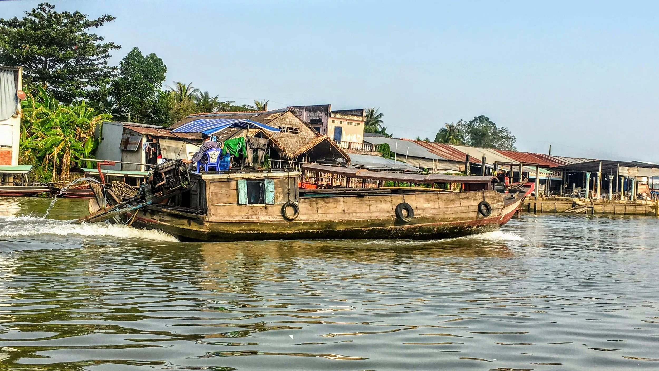 The Mekong River, southern Vietnam. January 2019. 