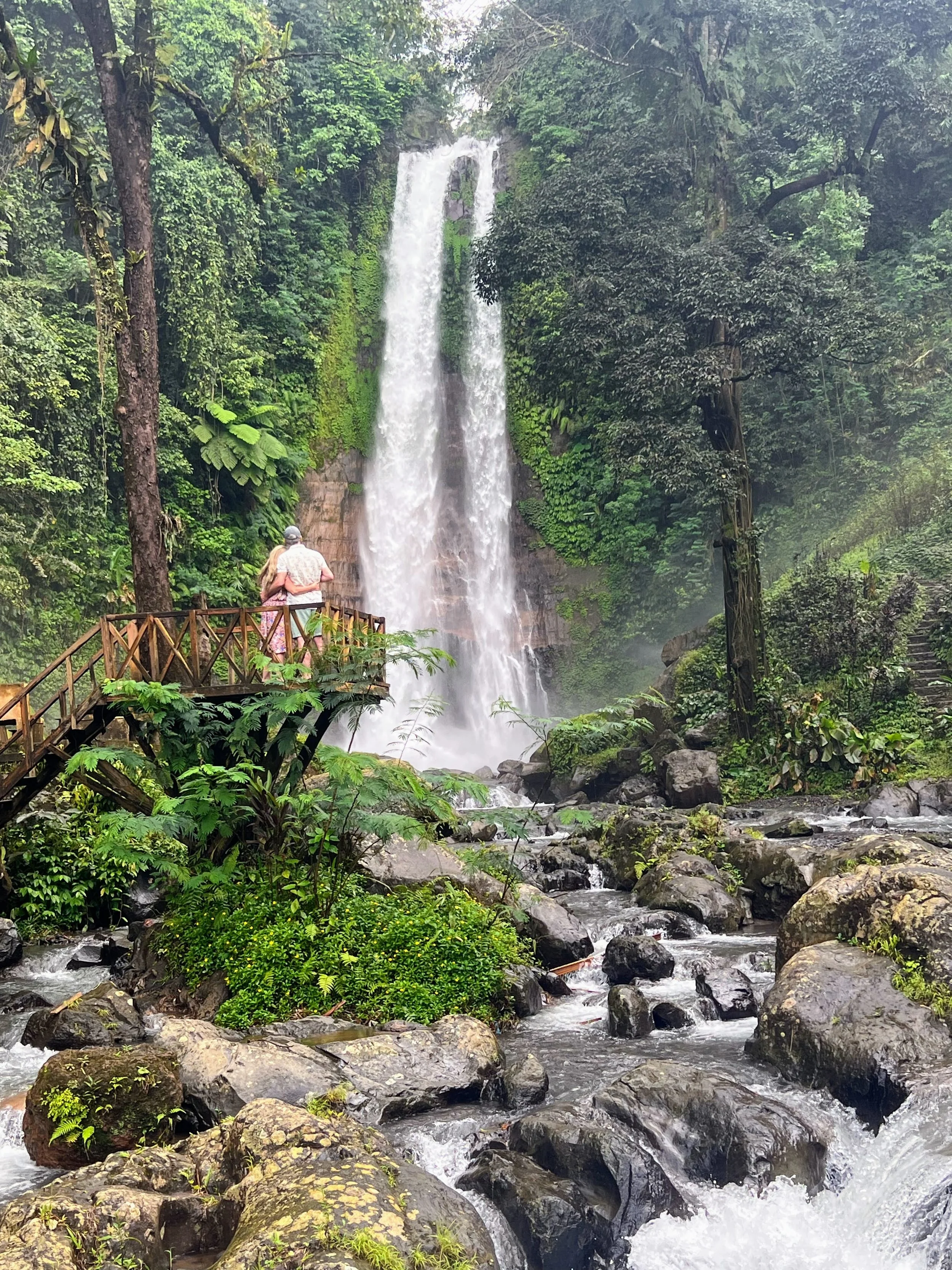Me and my sweetie at Gitgit waterfall in northern Bali, Indonesia. April 2025.