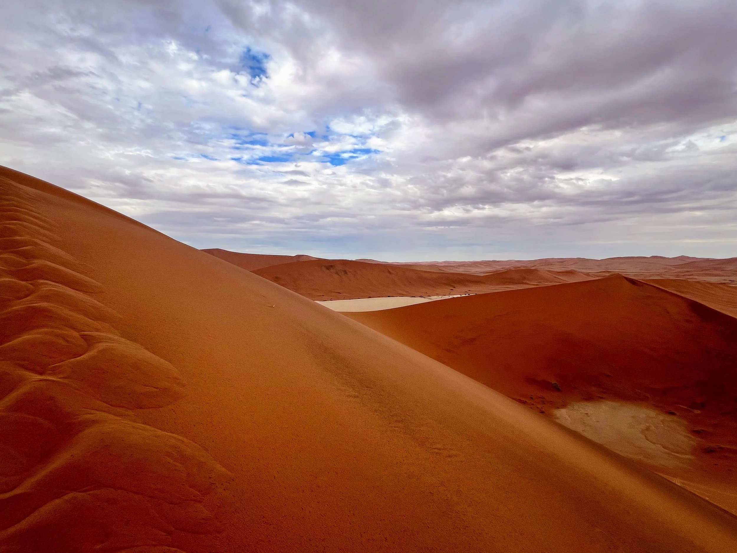 The beautiful red inland dunes of the Namib Desert, near Sossusvlei, Namibia. February 2026.  
