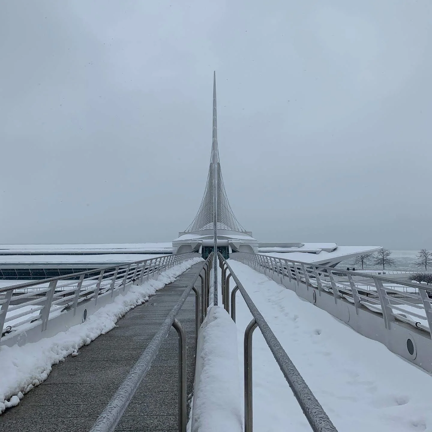 The Milwaukee Art Museum's (closed) Calatrava Wing. January 2020. 