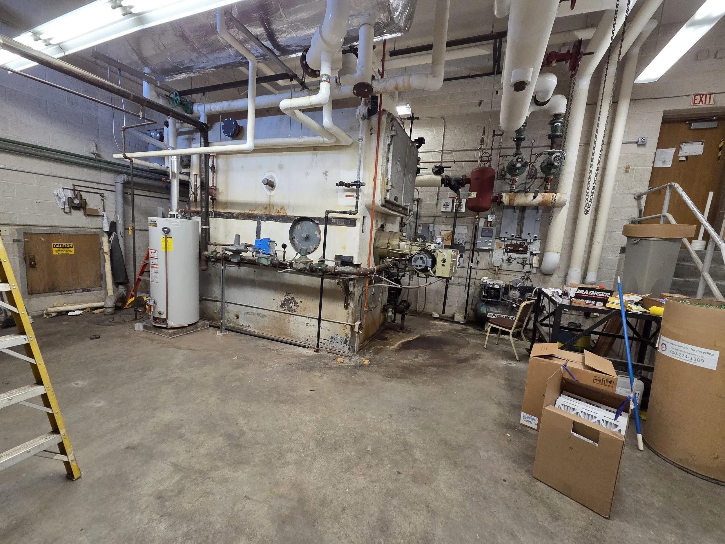 The outdated HVAC equipment in the Wagner Education Building.