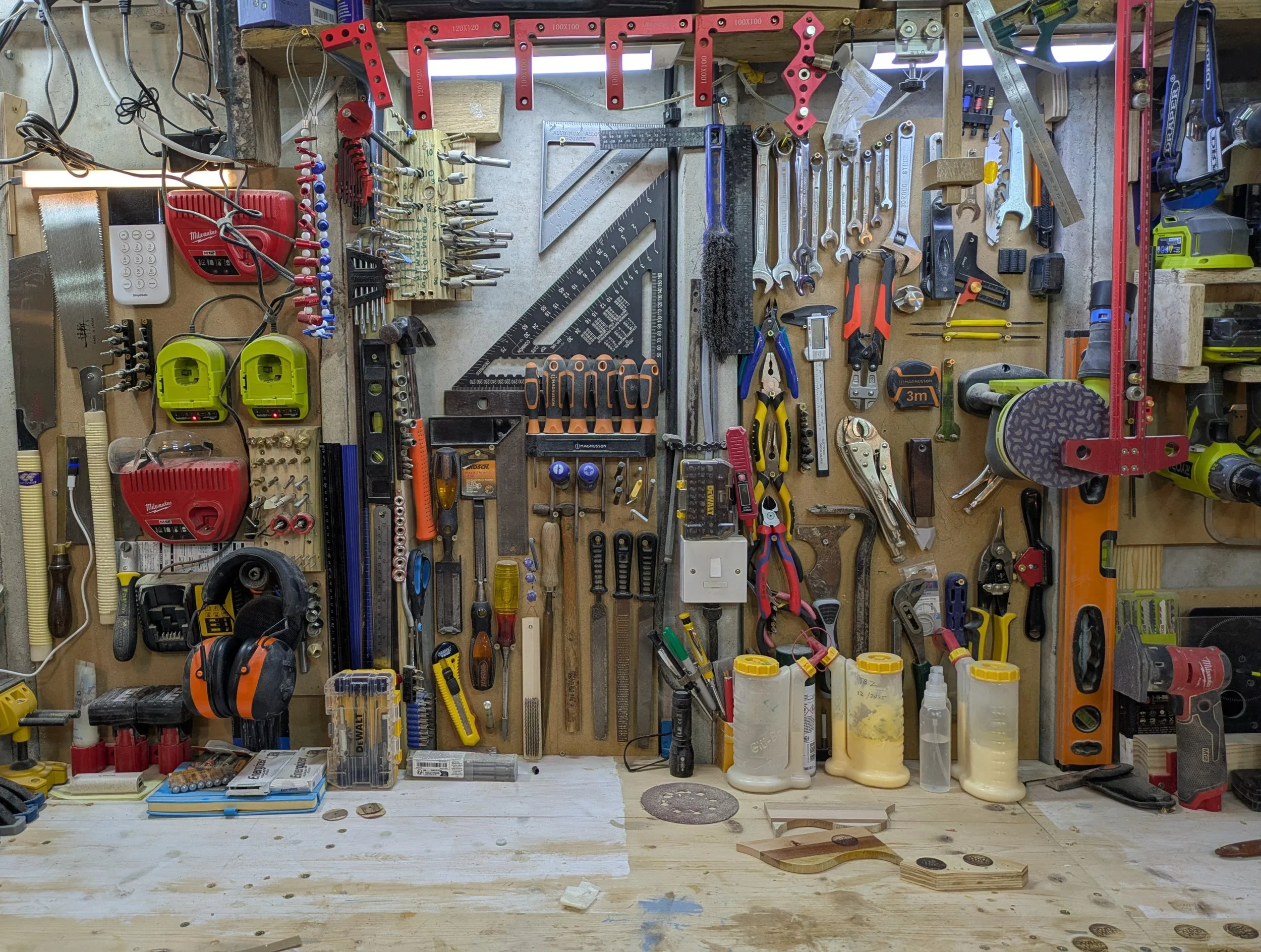 Scott Wood Shop Tool Wall
