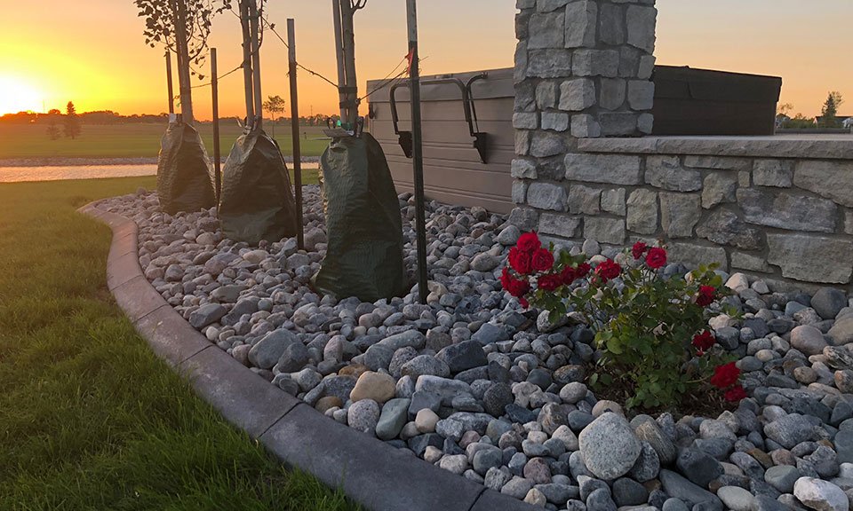 fargo sunset view with custom curb