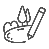 landscape curb design icon