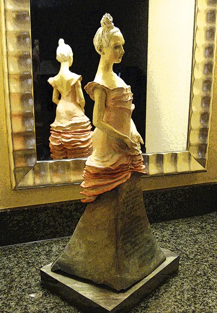 OOAK Stoneware piece with inscription 