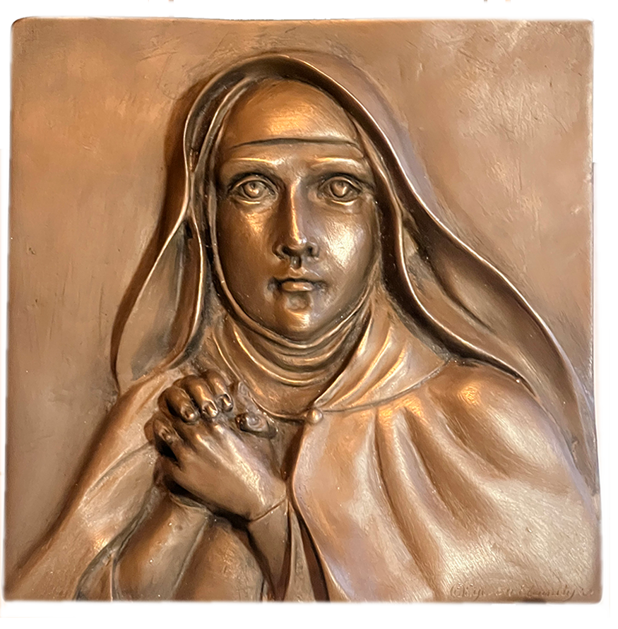 St. Teresa of Avila bronze cutout.png