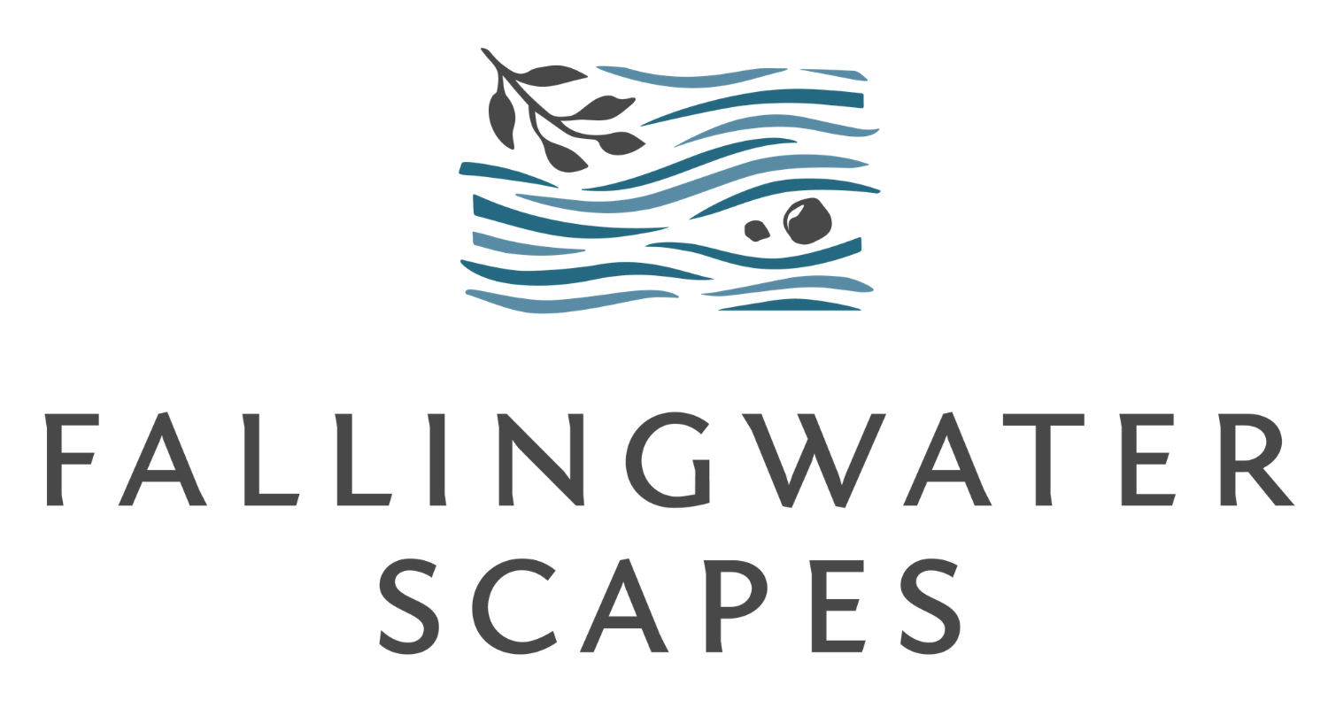 FallingWater Scapes logo -- client testimonial for Lawwwnch Squarespace website design.