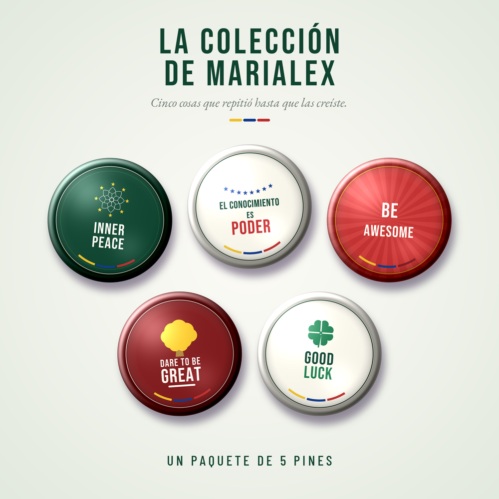 La Colección de Marialex — Un Paquete de 5 Pines