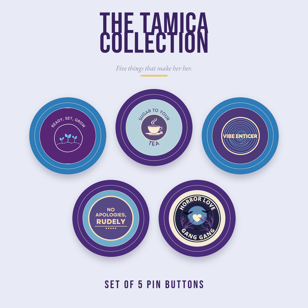 The Tamica Collection — Set of 5 Pin Buttons