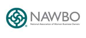 NAWBO logo with a teal circular emblem and the text 'NAWBO' next to it.