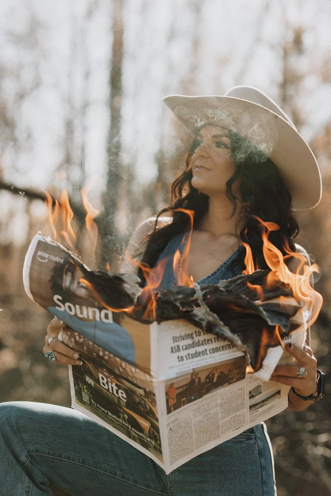 Western creative photoshoot in Oxford, MS.