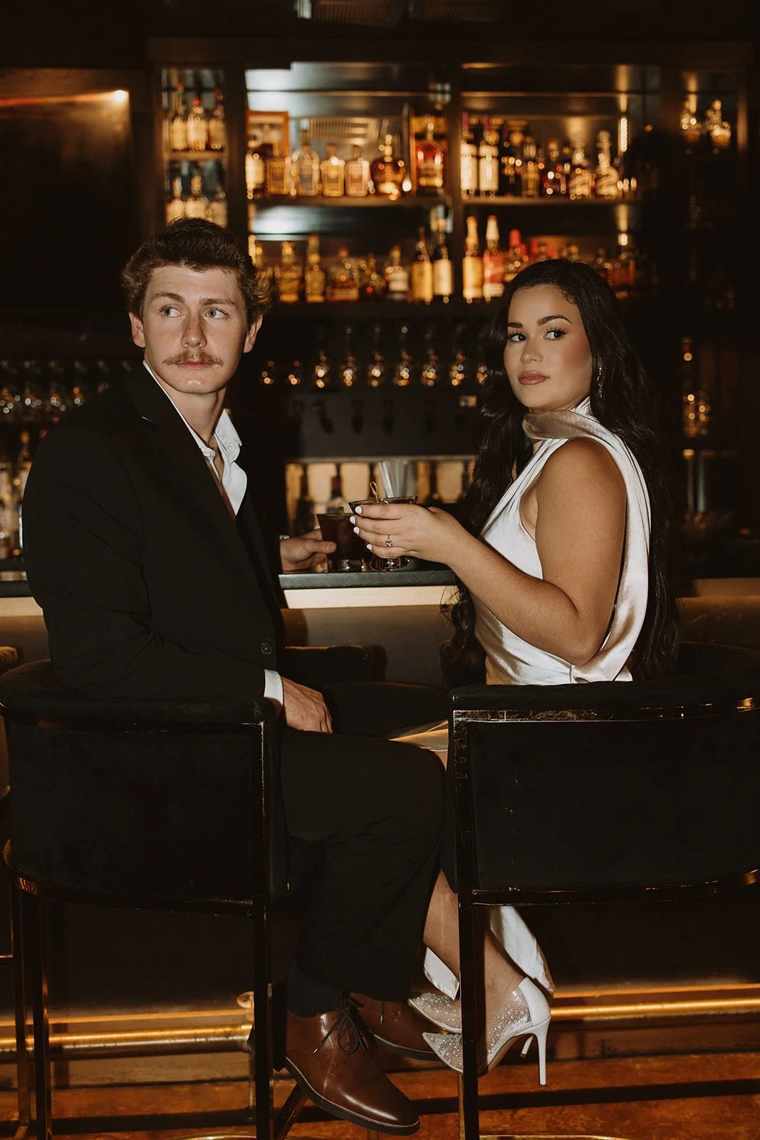 Bar engagement photography in Oxford, Mississippi