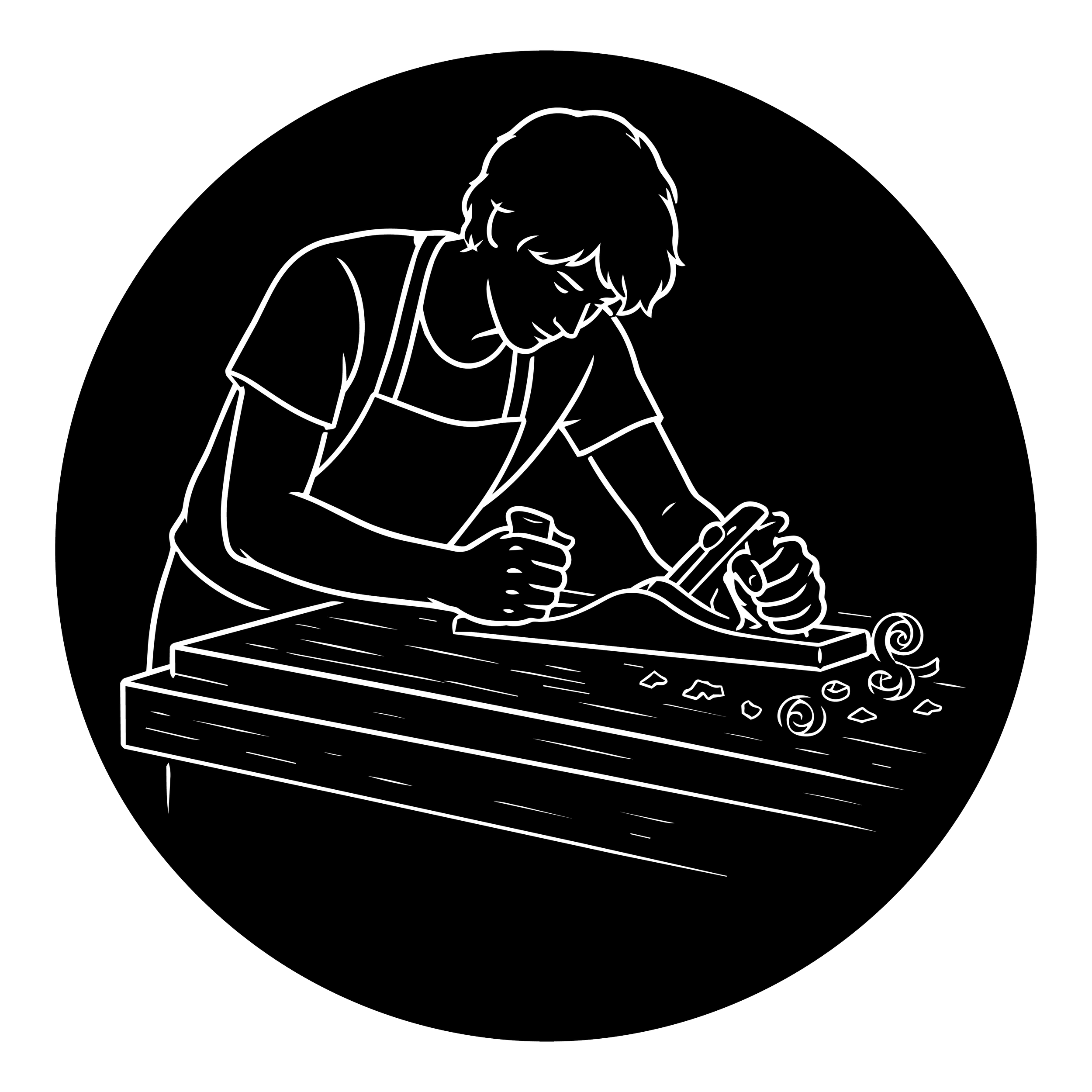 Icono de una persona trabajando en una mesa, representando el aprendizaje teórico-práctico desde el primer día.