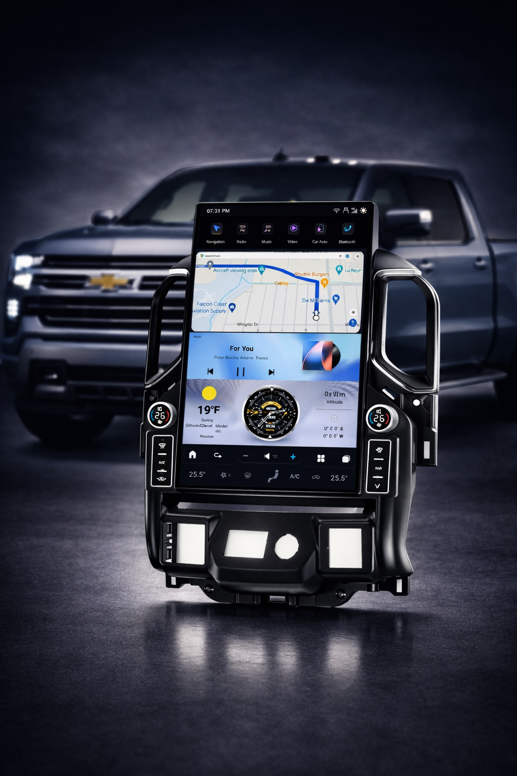 2019–2024 Chevrolet Silverado 17.2" Tesla Style Android 14 Display