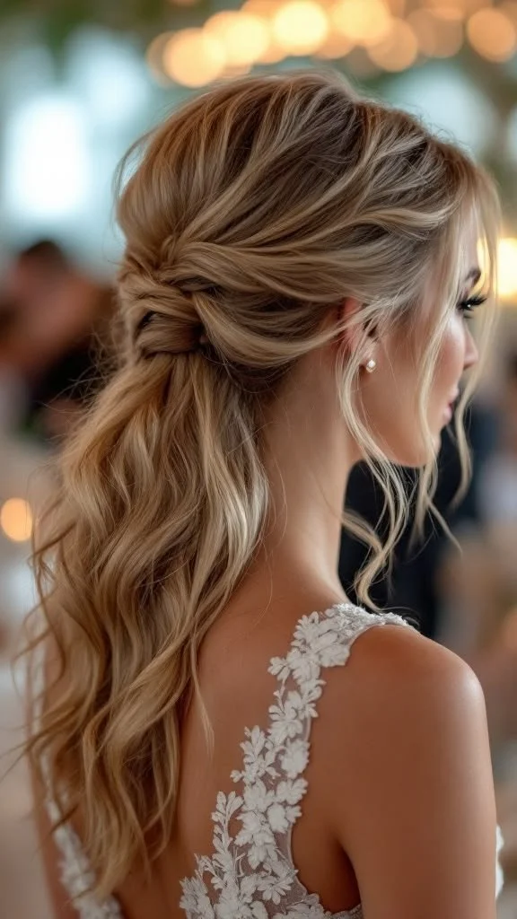 Natural, Long, Effortless, Bridal Hair