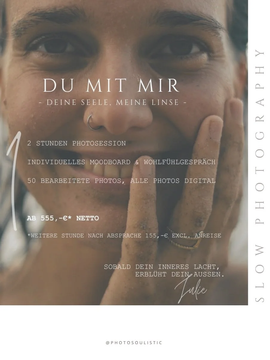 Deine Seele - dein Ebenbild in meiner Linse 𓍼ོ

Du gehst mutig die Wege, vor denen Andere Angst haben. Du bist Anker &amp; Segel zugleich. Du liebst, weil du lebst. Und du lebst f&uuml;r die Liebe. 

Du bist richtig bei mir, vertrau auf dein Herzche