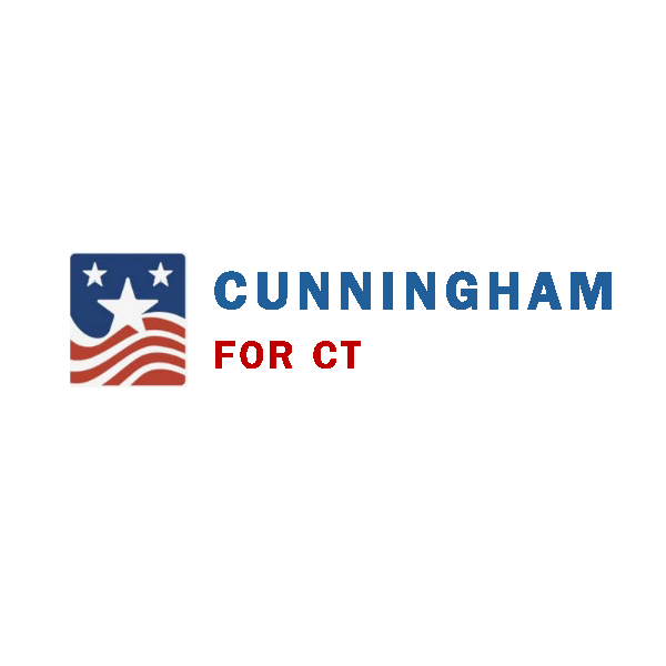 Logo for Cunningham for CT, committee to elect Michelle Doucette Cunningham as State Representative for the 53rd house district for Willington, Tolland and Vernon