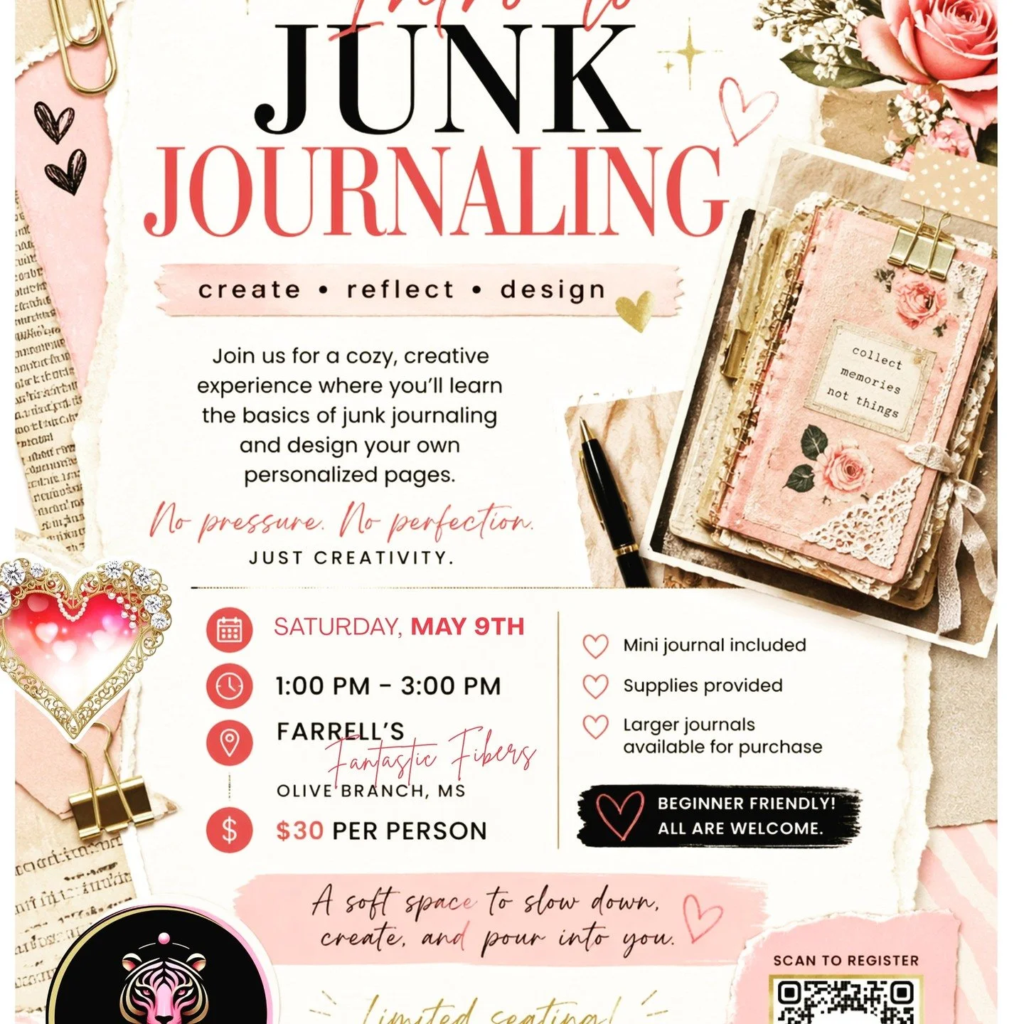 ALERT!!! Next Adventure..... Join me to try something new. 
There are NO rules to Junk Journaling... All supplies provided.